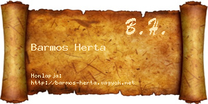Barmos Herta névjegykártya